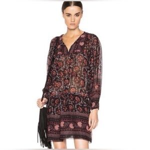 Ulla Johnson Silk Aida Dress in Dark Floral Size 4